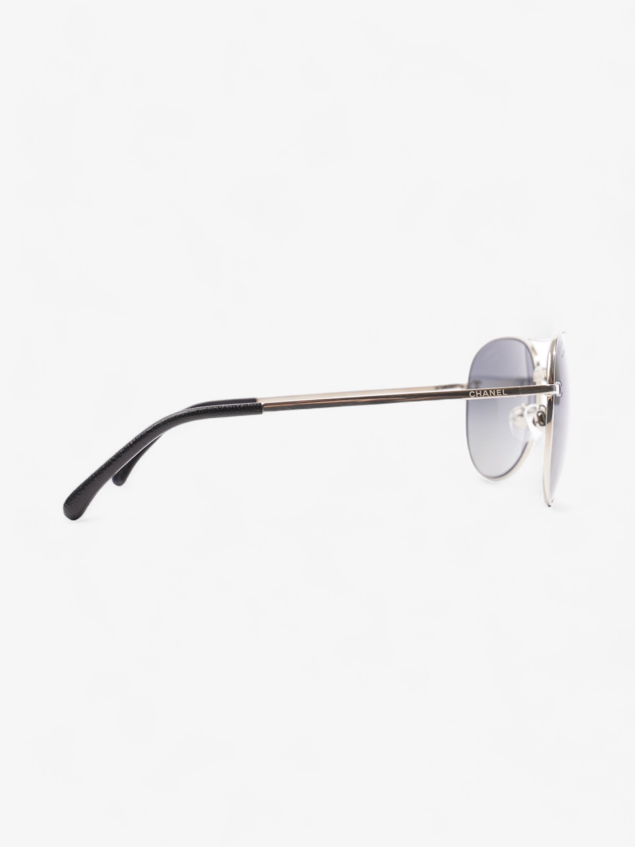 Chanel CC Aviator Black / Silver Acetate 135mm