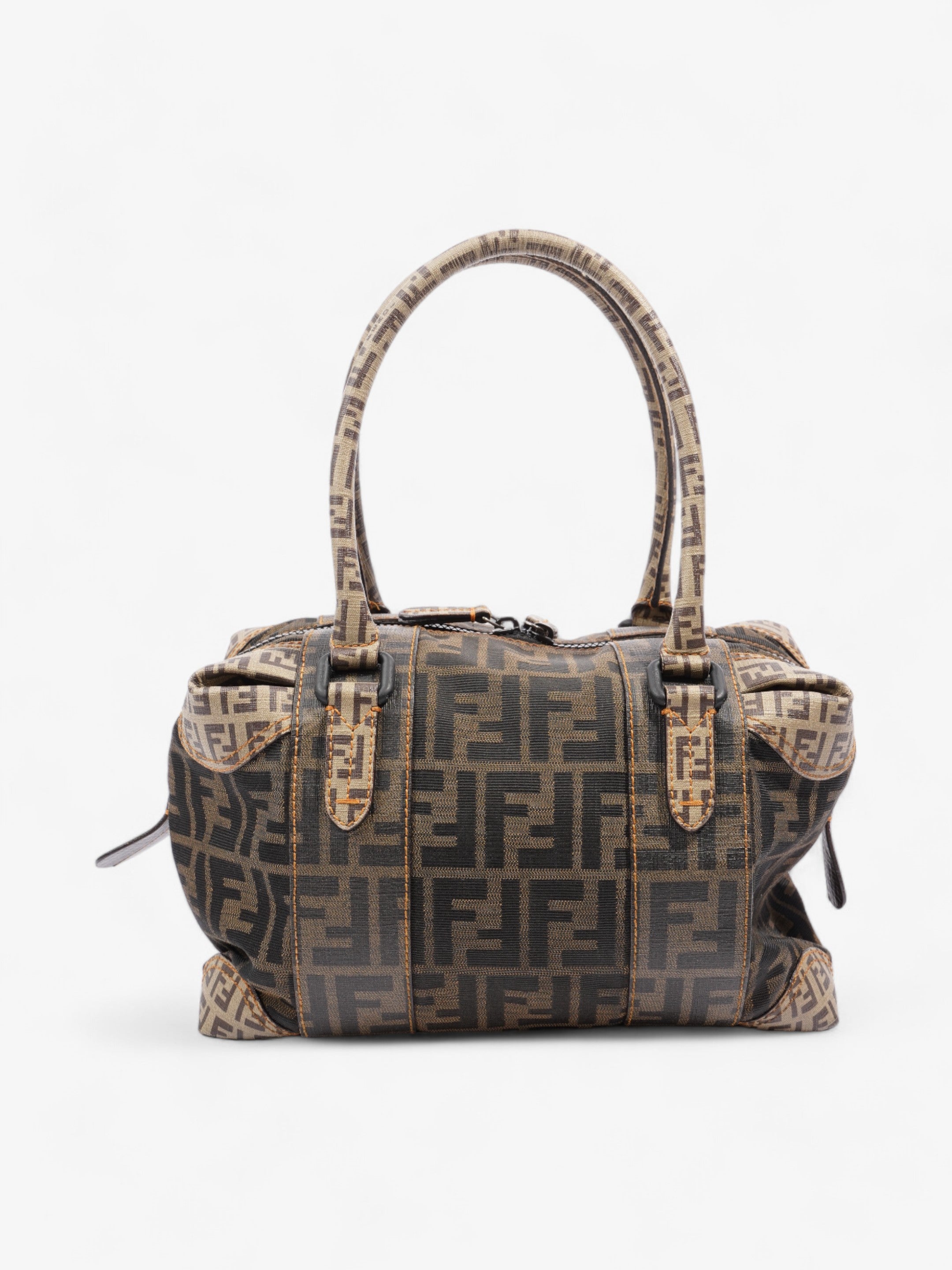 Fendi Boston Brown Zucca Canvas