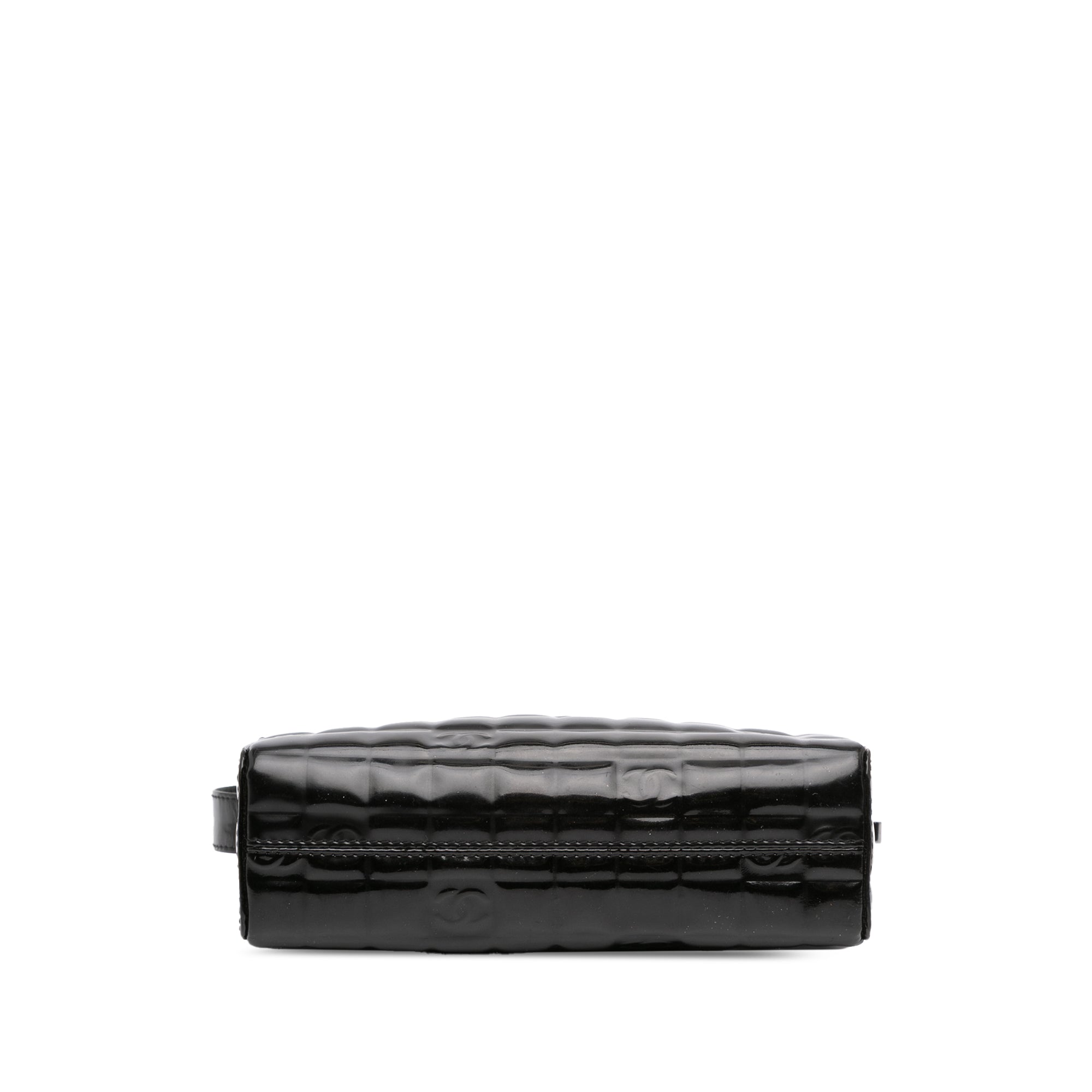 Chocolate Bar Flap Bag Quilted Patent Medium