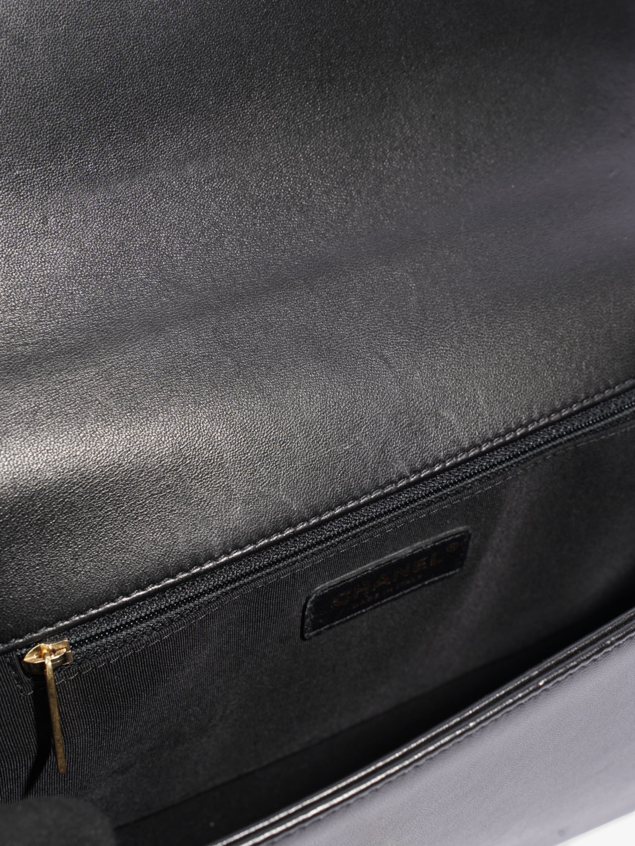 Chanel Boy Bag Black Lambskin Leather New Medium