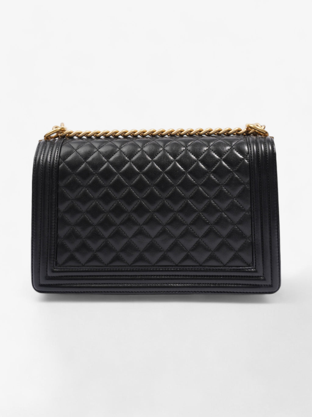 Chanel Boy Bag Black Lambskin Leather New Medium