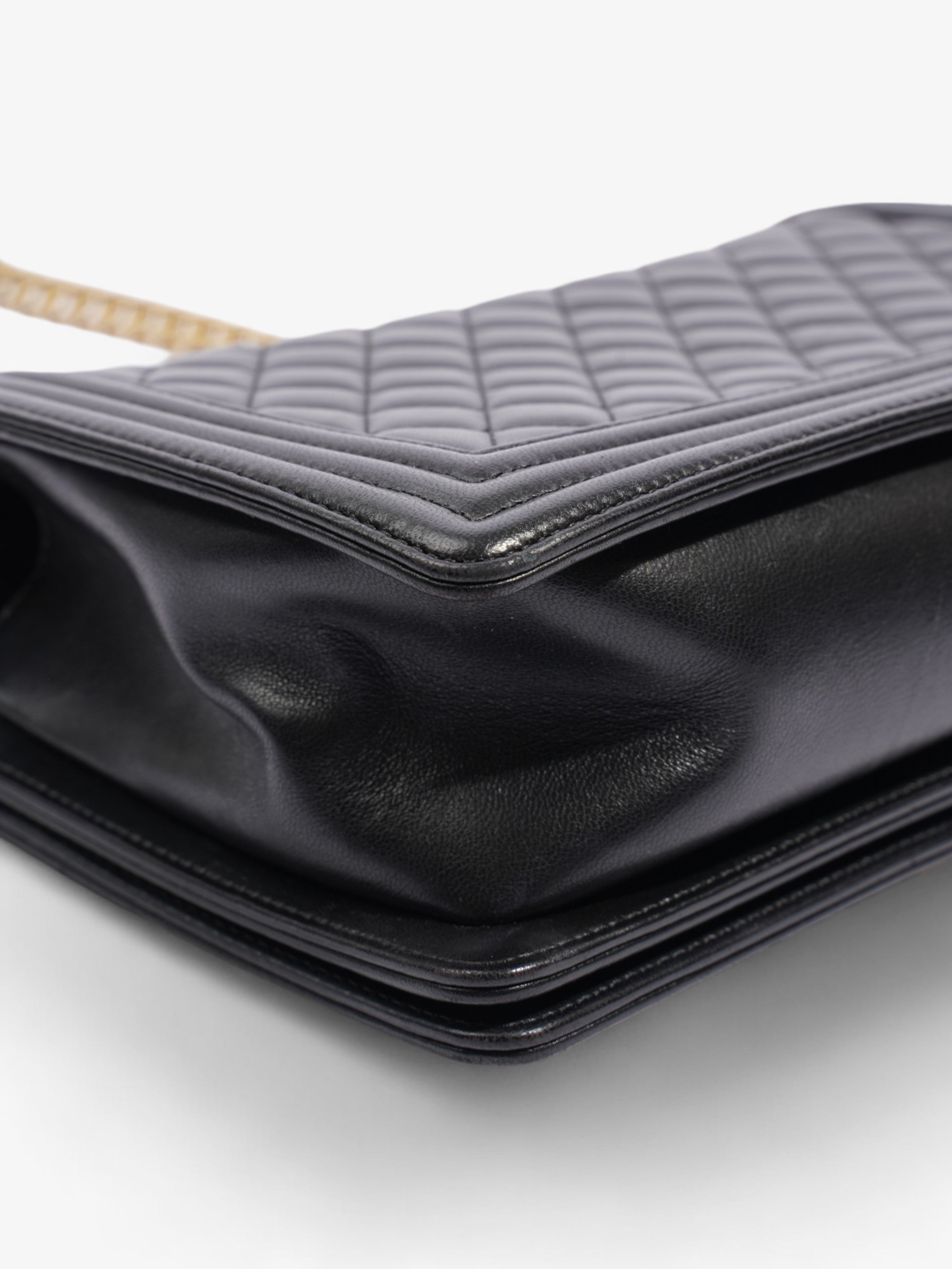 Chanel Boy Bag Black Lambskin Leather New Medium