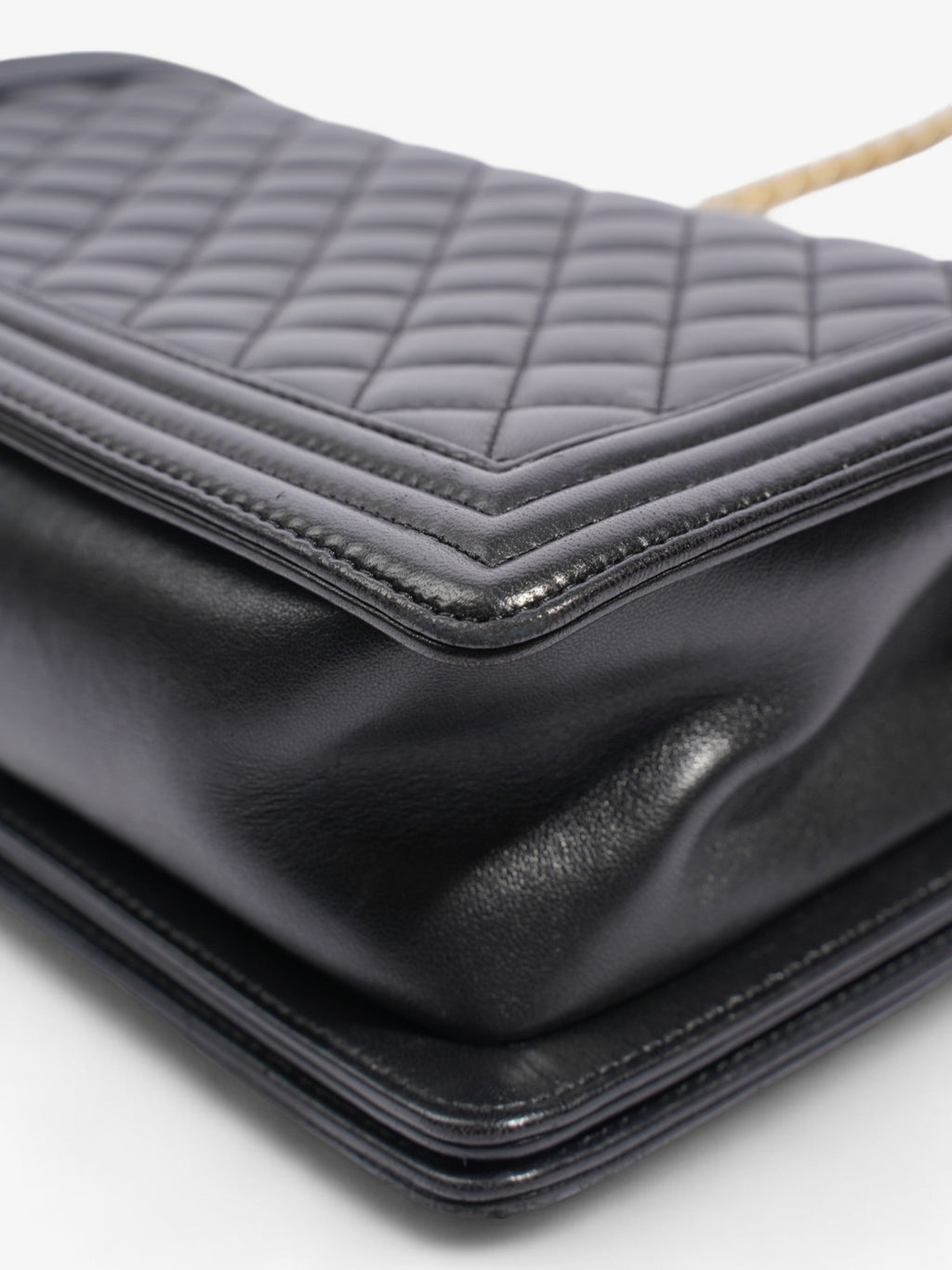 Chanel Boy Bag Black Lambskin Leather New Medium
