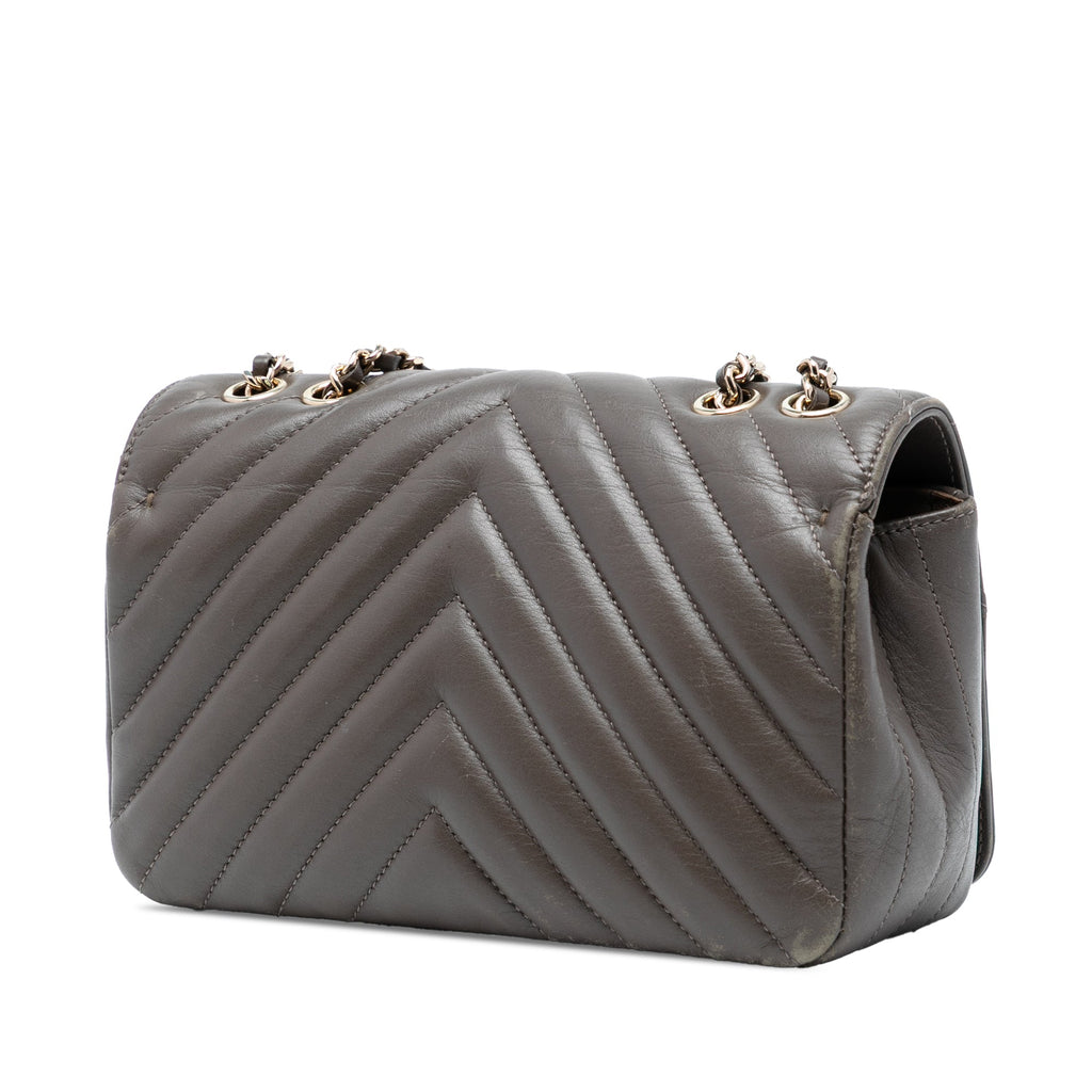 Statement Flap Bag Chevron Calfskin Mini