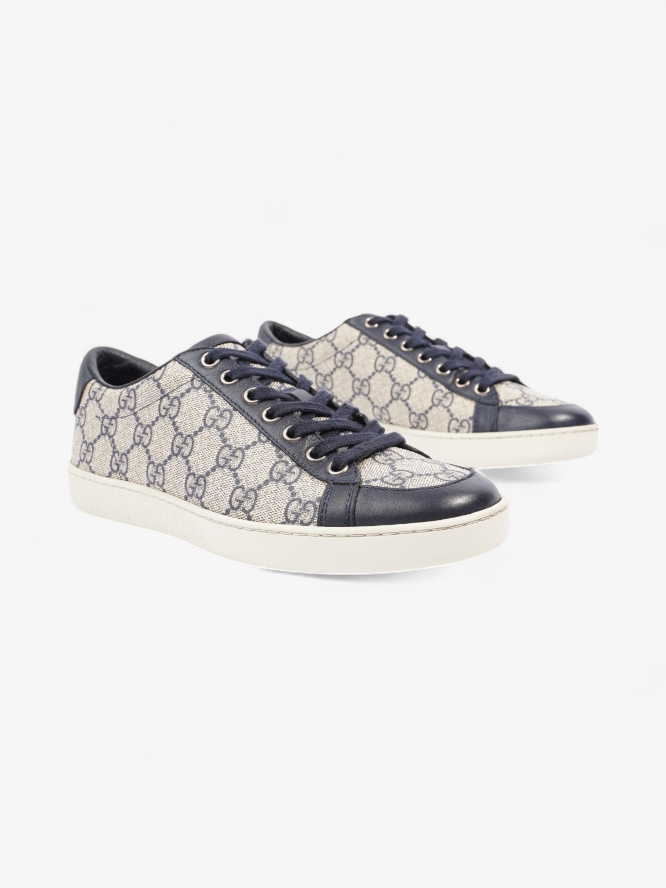 Gucci Brooklyn GG Supreme Sneakers Beige  / Navy Canvas EU 36 UK 3