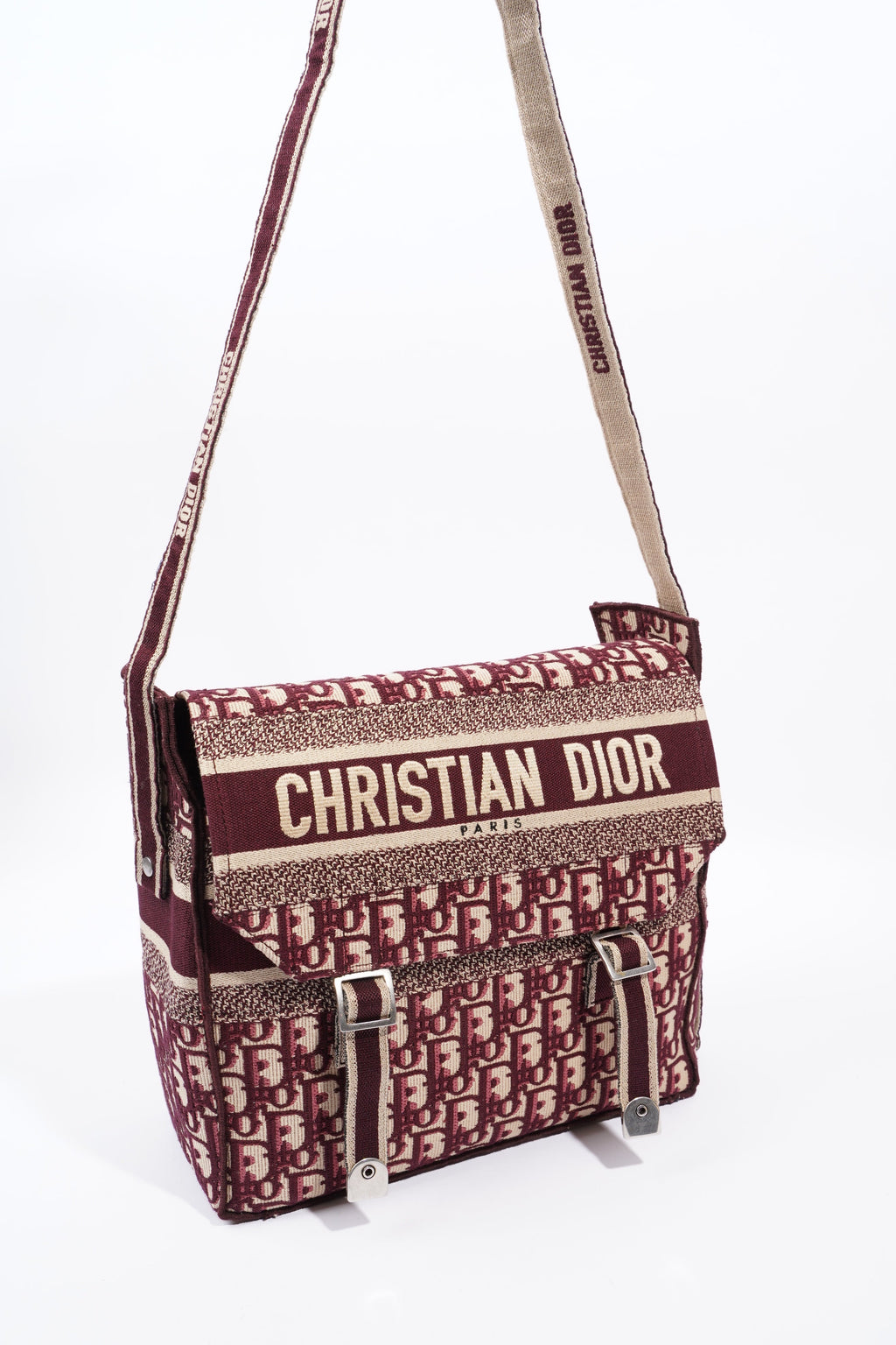 Christian Dior Diorcamp Messenger Burgundy Dior Oblique Canvas Medium