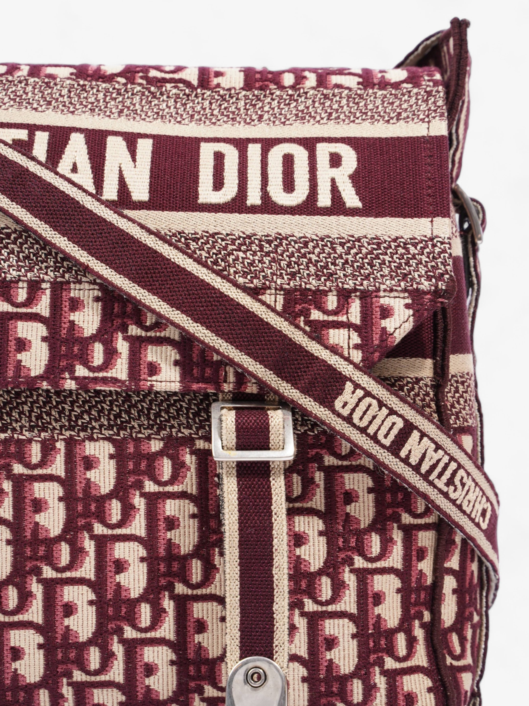Christian Dior Diorcamp Messenger Burgundy Dior Oblique Canvas Medium