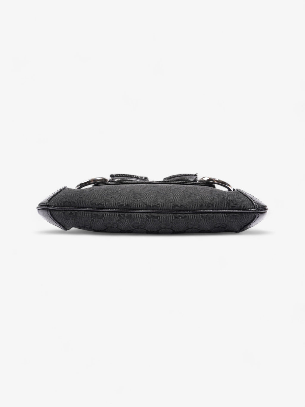 Gucci GG Horsebit Chain Black Canvas