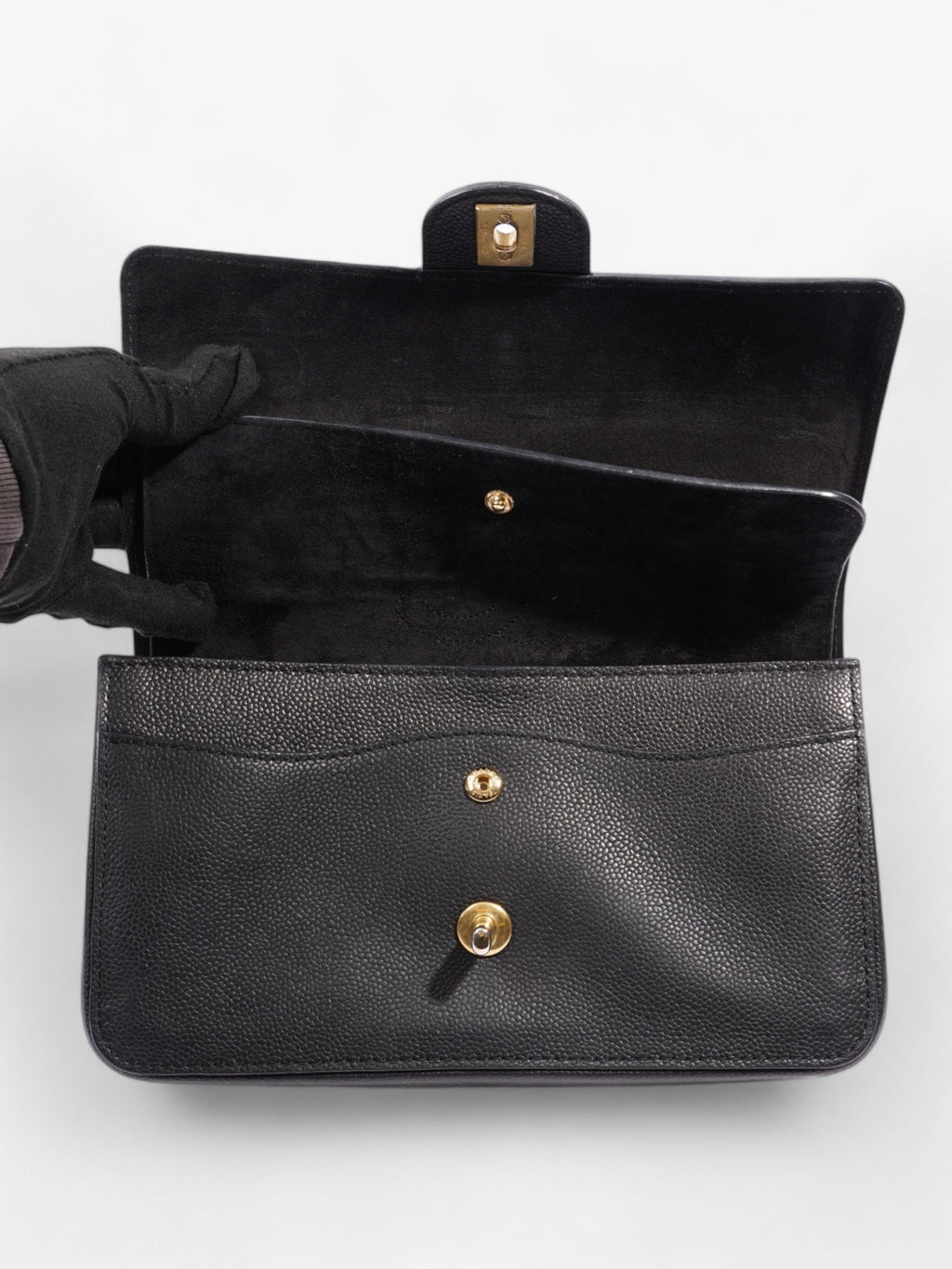 Chanel Classic Double Flap Black Caviar Leather Medium