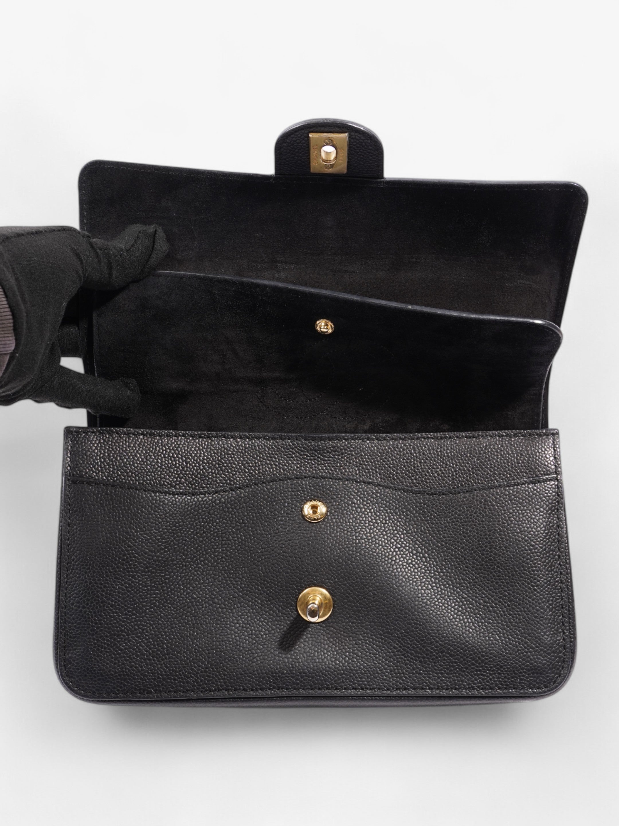 Chanel Classic Double Flap Black Caviar Leather Medium