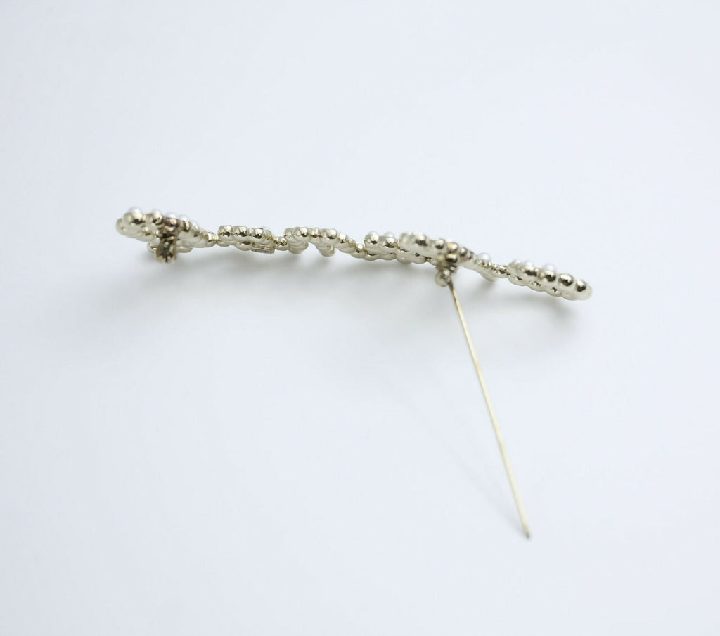 Chanel B19K Rhinestone English Word ‘CHANEL’ Brooch