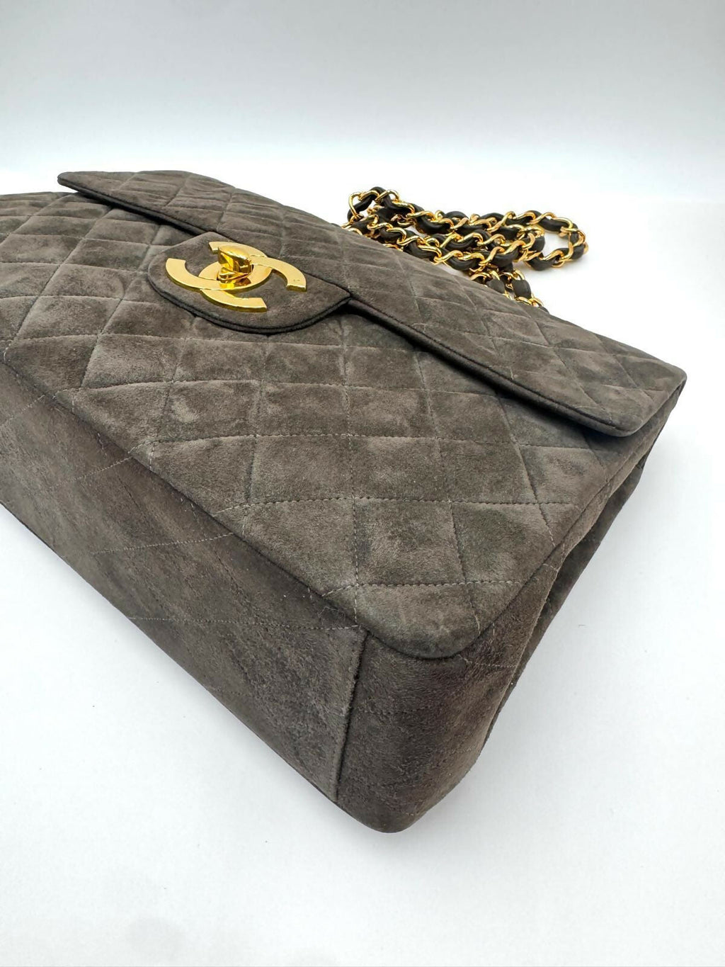 Chanel Vintage Series 3 Suede Maxi Flap Bag