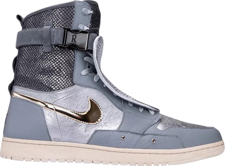 THE SHOE SURGEON X ANTHONY DAVIS X RUFFLES X JORDAN 1 ARMORED RIDGETOP SNEAKERS
