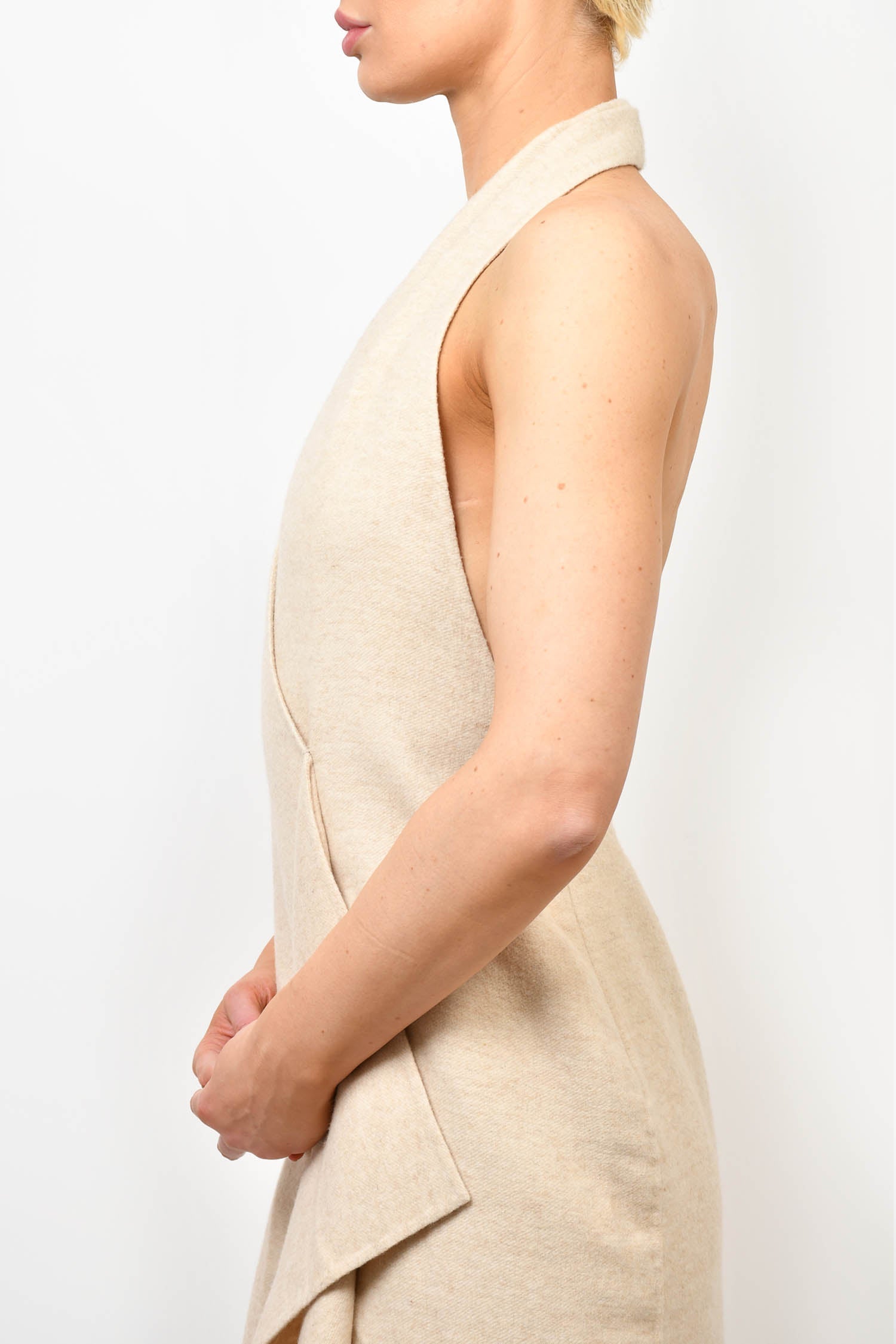 The Row Beige Cashmere Halter Dress Size 6