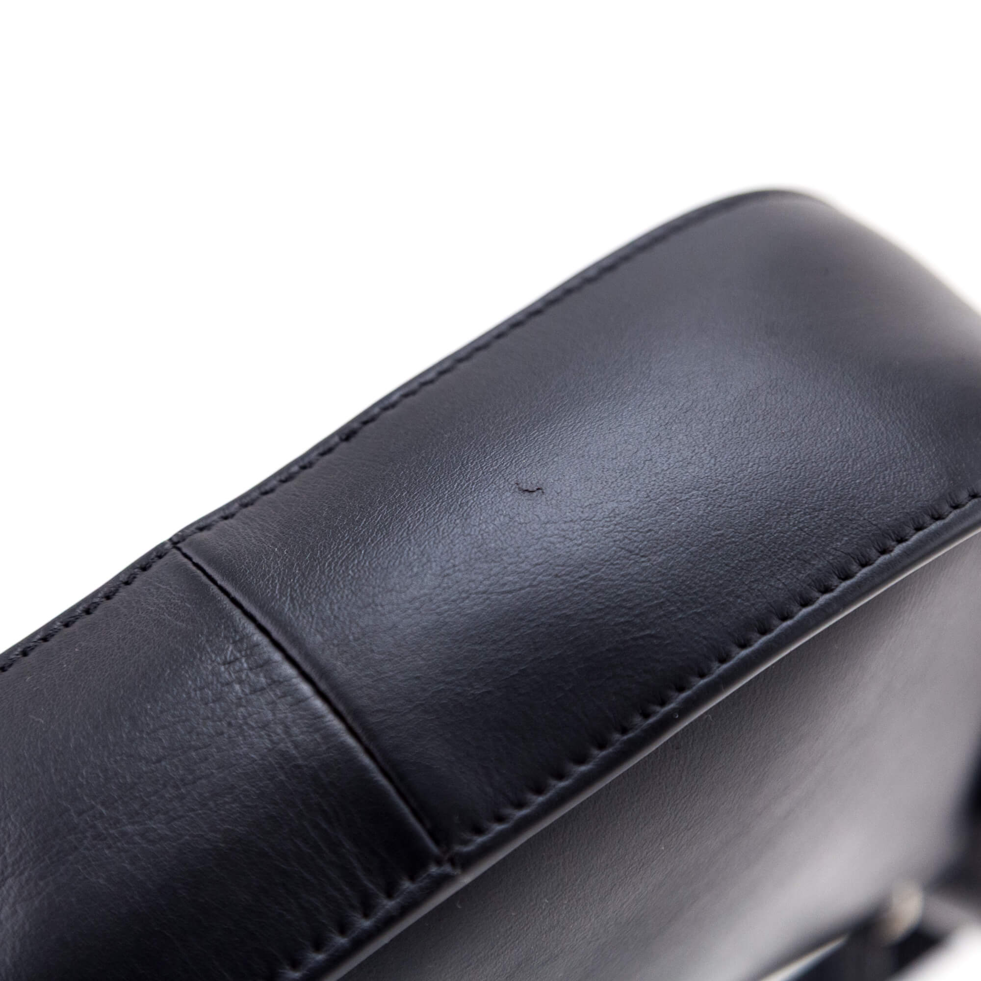 The Row Black Smooth Calfskin Half Moon Shoulder Bag
