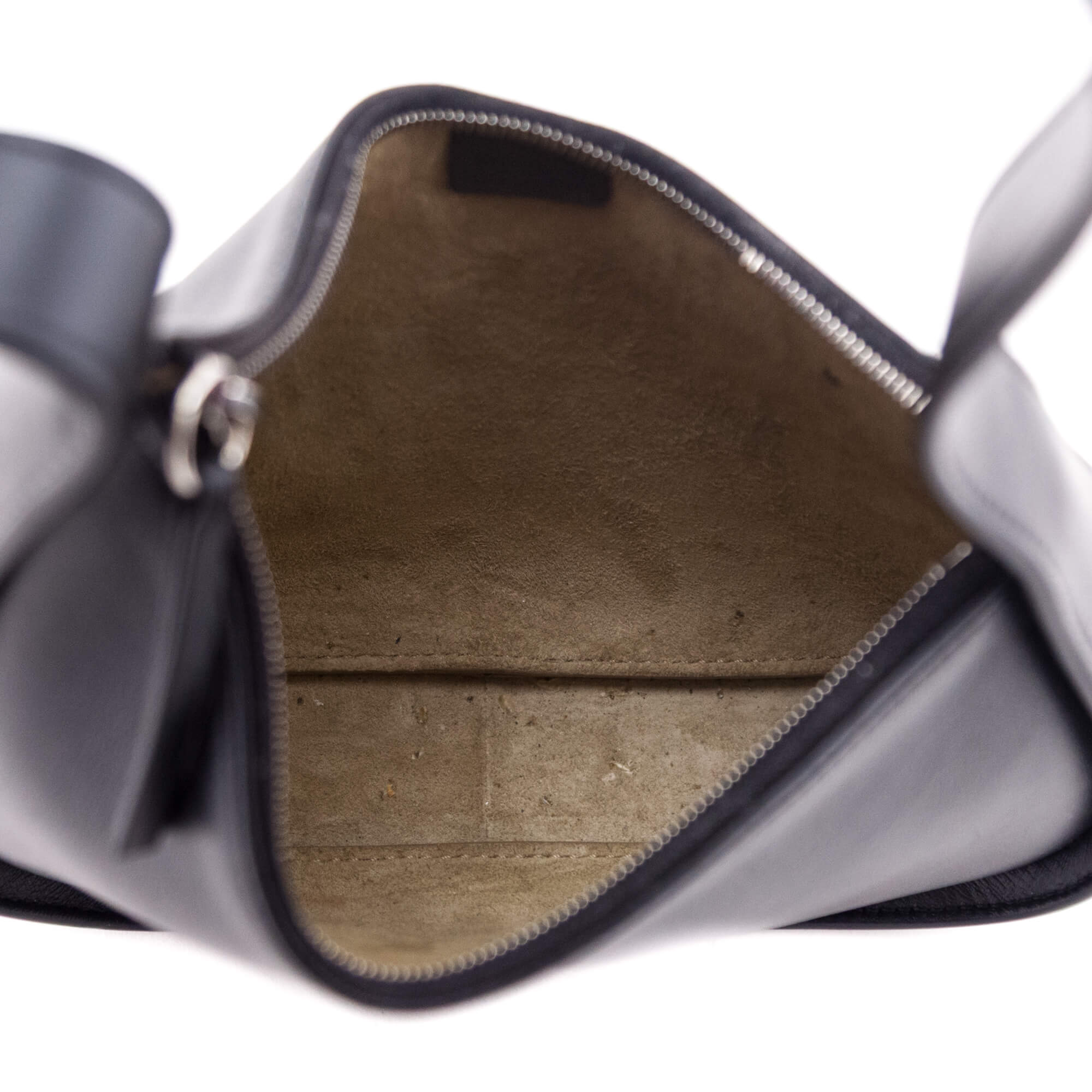 The Row Black Smooth Calfskin Half Moon Shoulder Bag