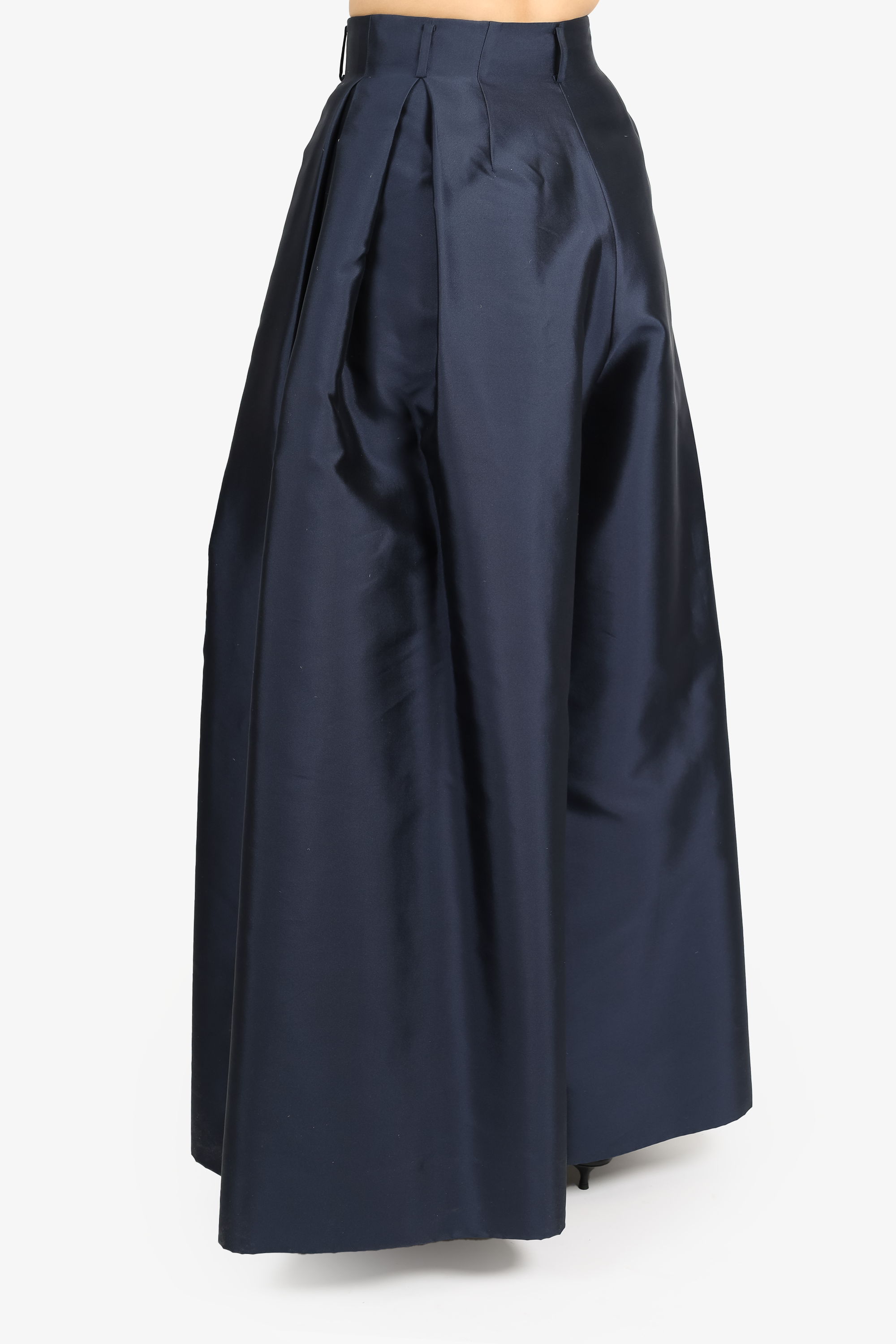 The Row Navy Blue Silk Oversized Trousers Size 0