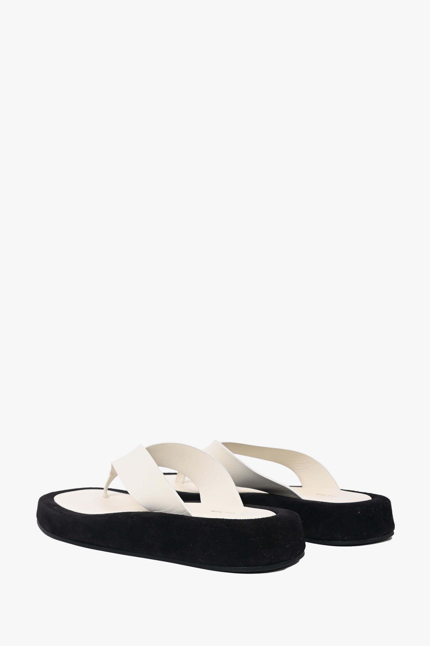 The Row White Platform 'Ginza' Sandals Size 40