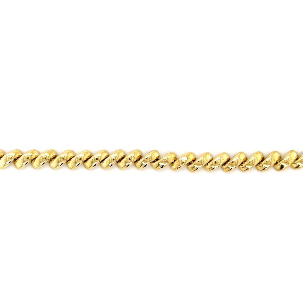 TIFFANY & CO. SAN MARCO MACARONI LINK 14K YELLOW GOLD BRACELET