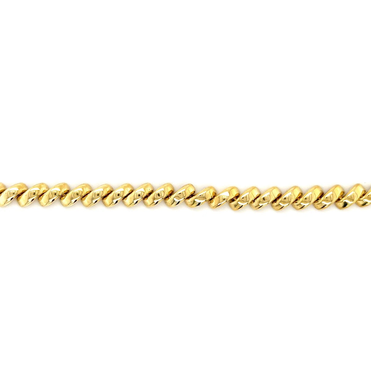 TIFFANY & CO. SAN MARCO MACARONI LINK 14K YELLOW GOLD BRACELET