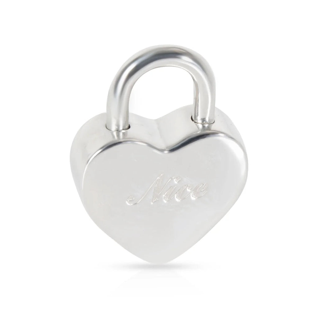 TIFFANY & CO. NICE & NAUGHTY HEART PADLOCK PENDANT NECKLACE