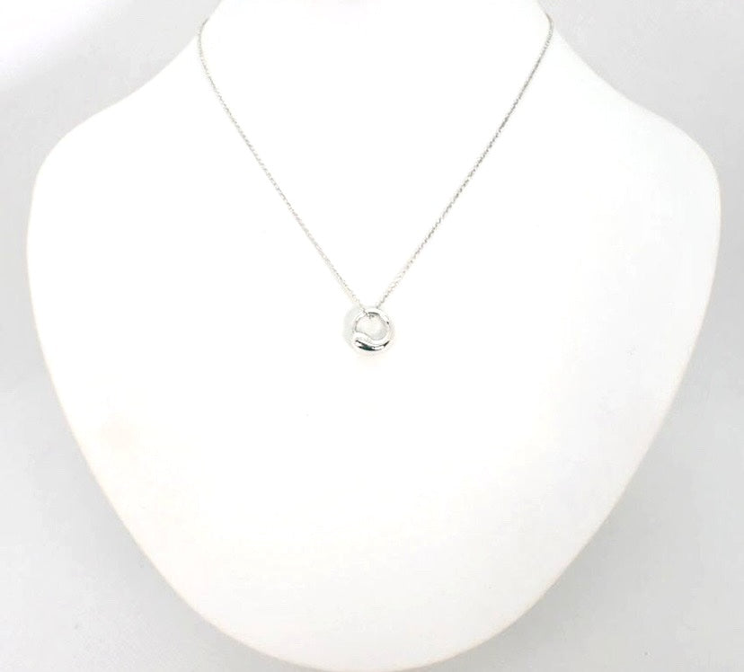 TIFFANY & CO ETERNAL CIRCLE ELSA PERETTI STERLING SILVER NECKLACE
