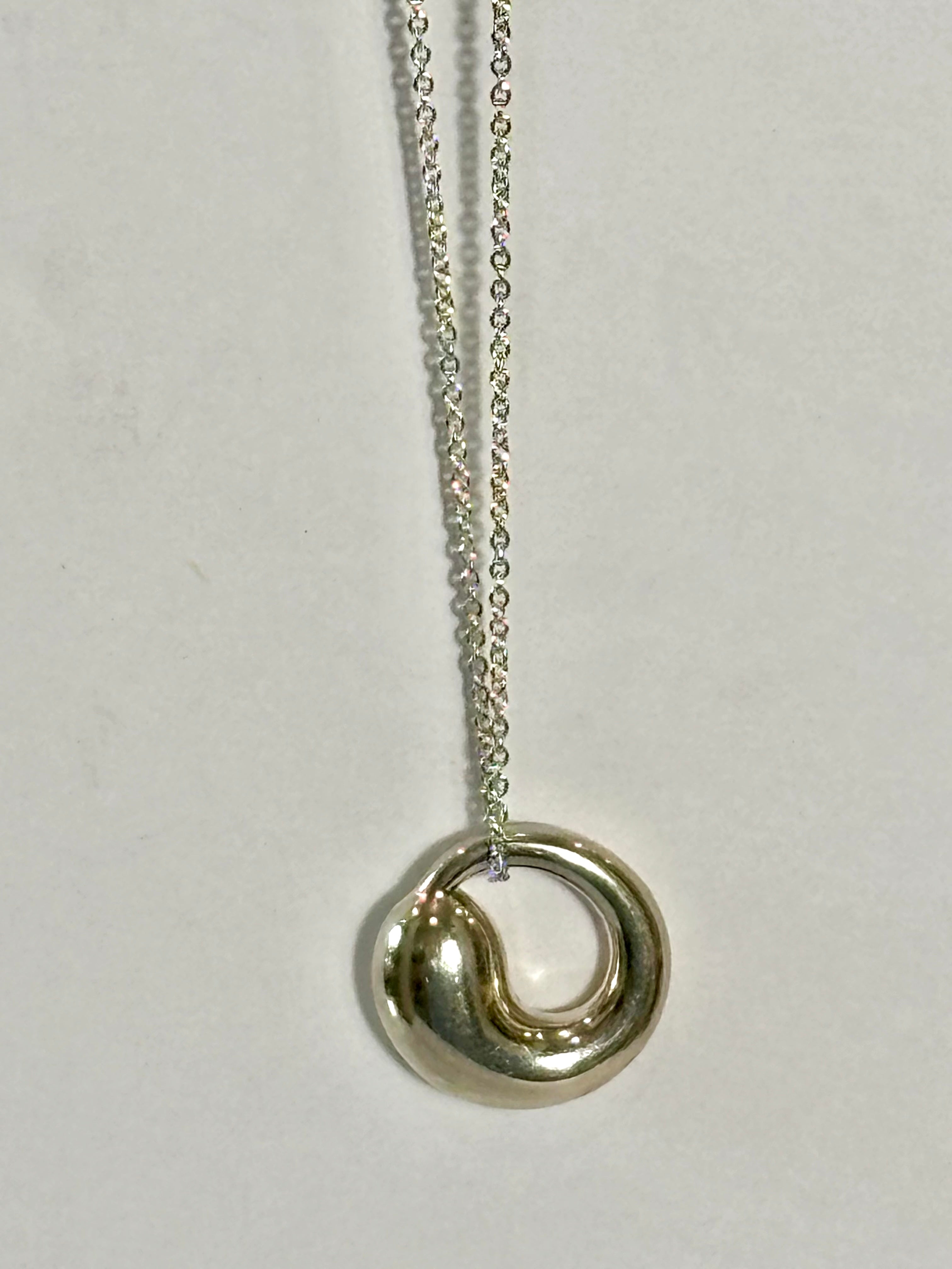 TIFFANY & CO ETERNAL CIRCLE ELSA PERETTI STERLING SILVER NECKLACE