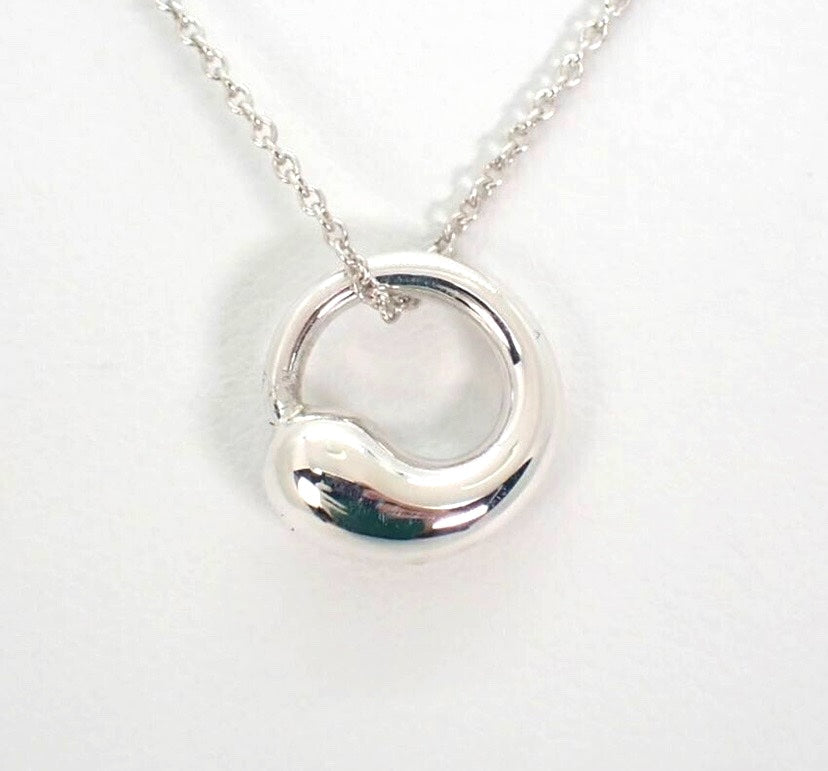TIFFANY & CO ETERNAL CIRCLE ELSA PERETTI STERLING SILVER NECKLACE