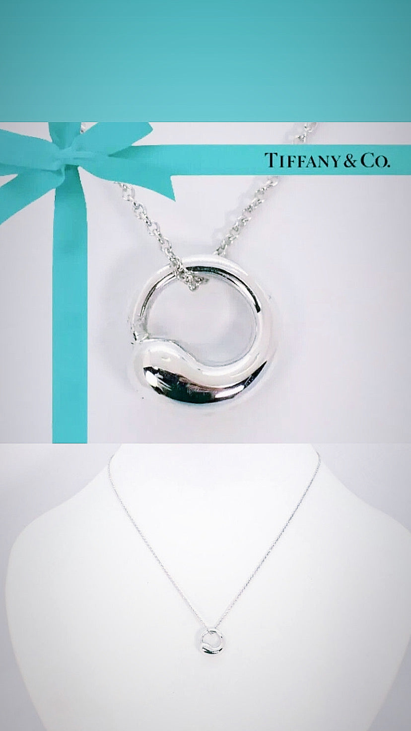 TIFFANY & CO ETERNAL CIRCLE ELSA PERETTI STERLING SILVER NECKLACE