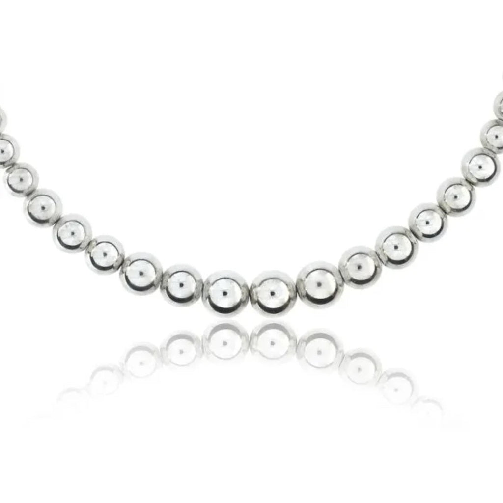 TIFFANY & CO. STERLING SILVER HARDWARE GRADUATED BALL NECKLACE