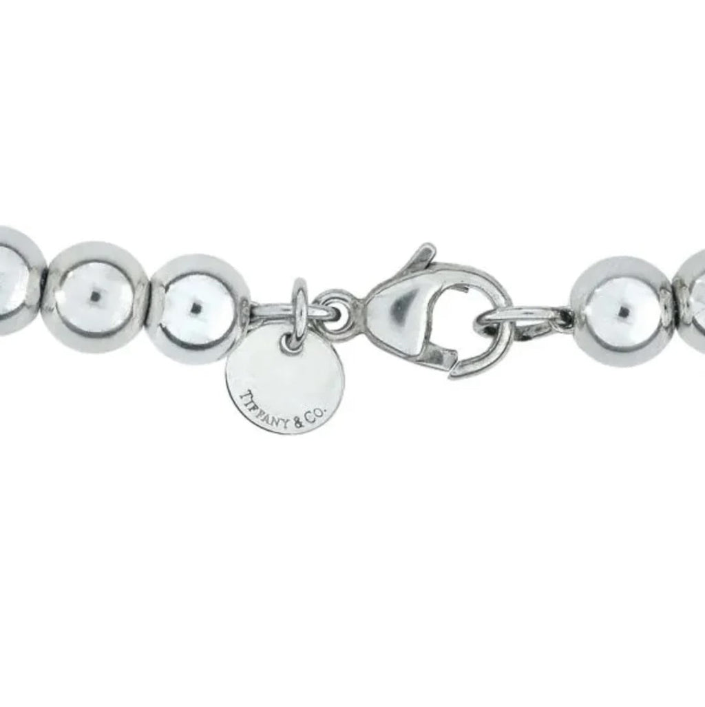 TIFFANY & CO. STERLING SILVER HARDWARE GRADUATED BALL NECKLACE