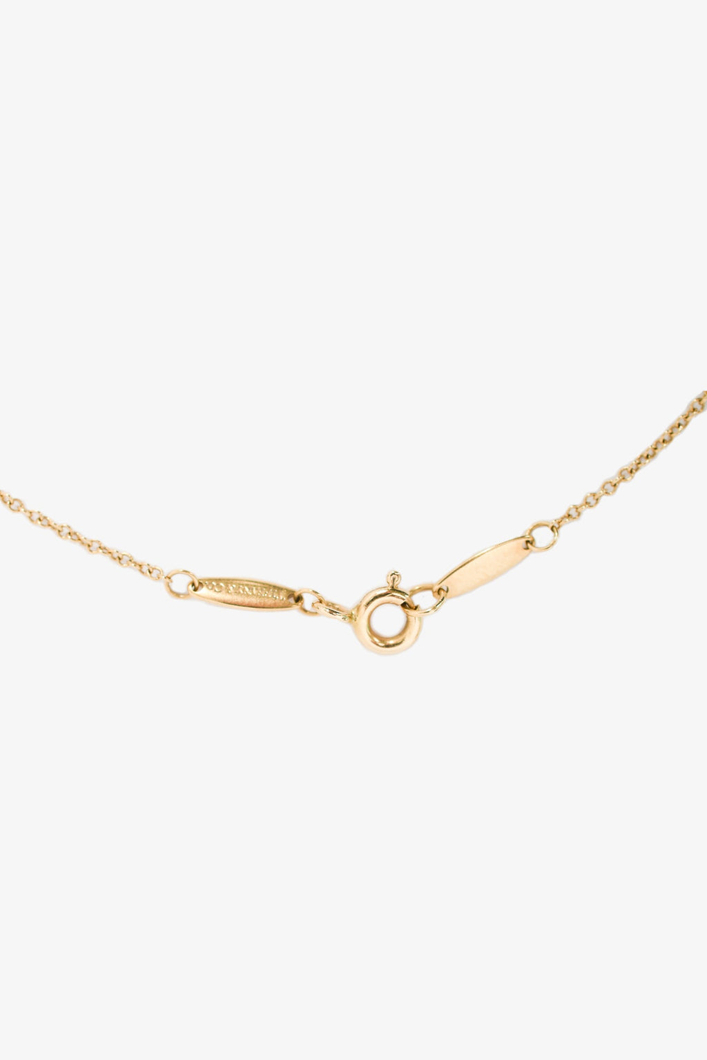 Tiffany & Co. 18K Gold Diamond 3 Leaf Clover Key Pendant Necklace