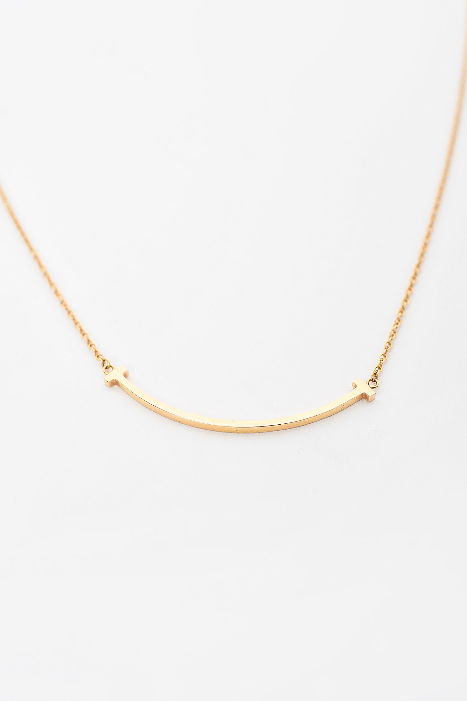 Tiffany & Co. 18K Rose Gold Smile Pendant Necklace