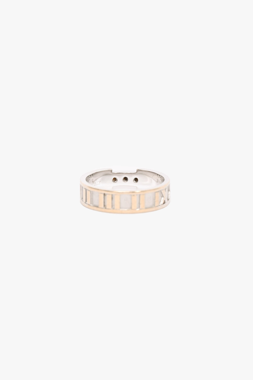 Tiffany & Co. 18K White Gold 'Atlas' Diamond Ring Size 7