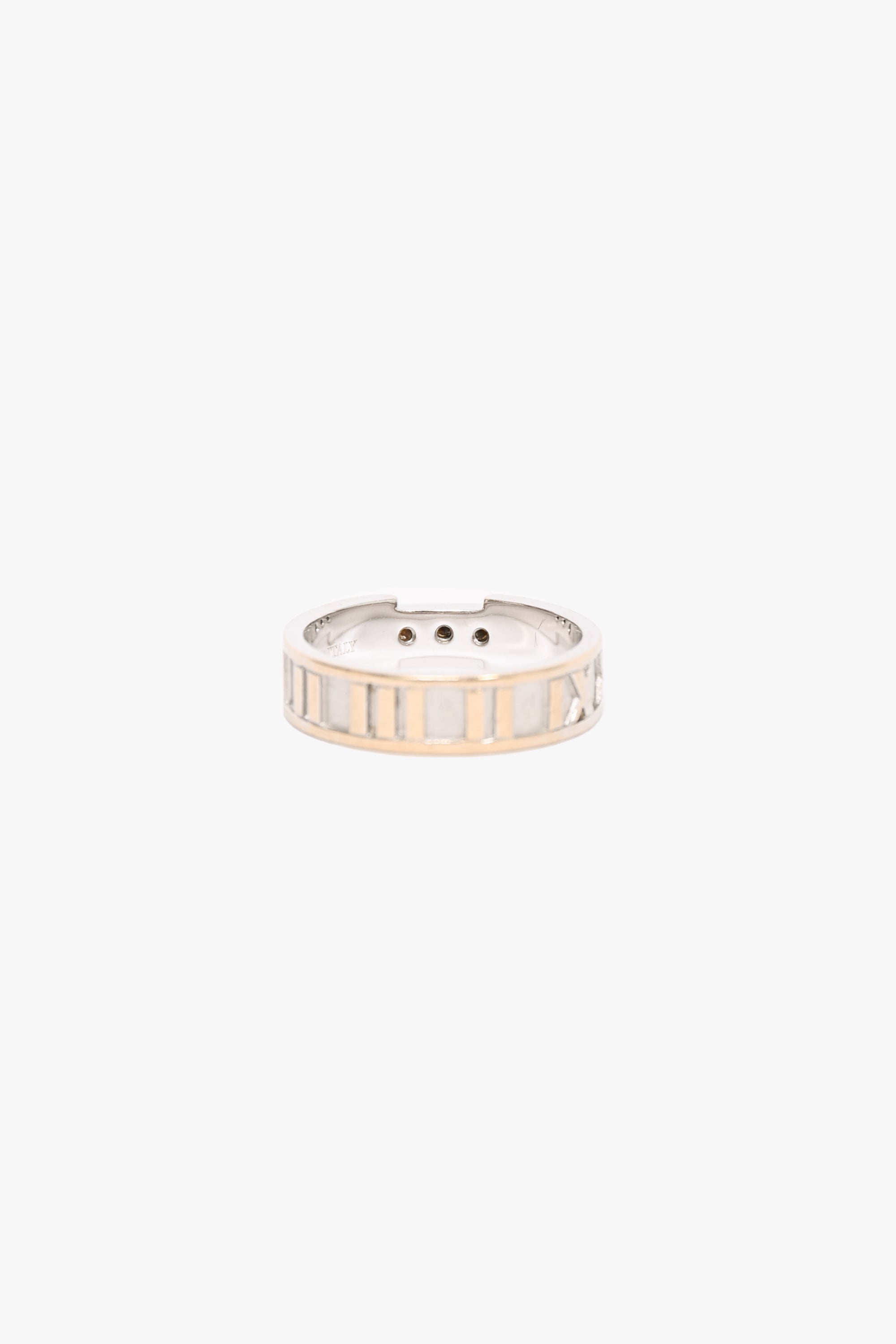 Tiffany & Co. 18K White Gold 'Atlas' Diamond Ring Size 7