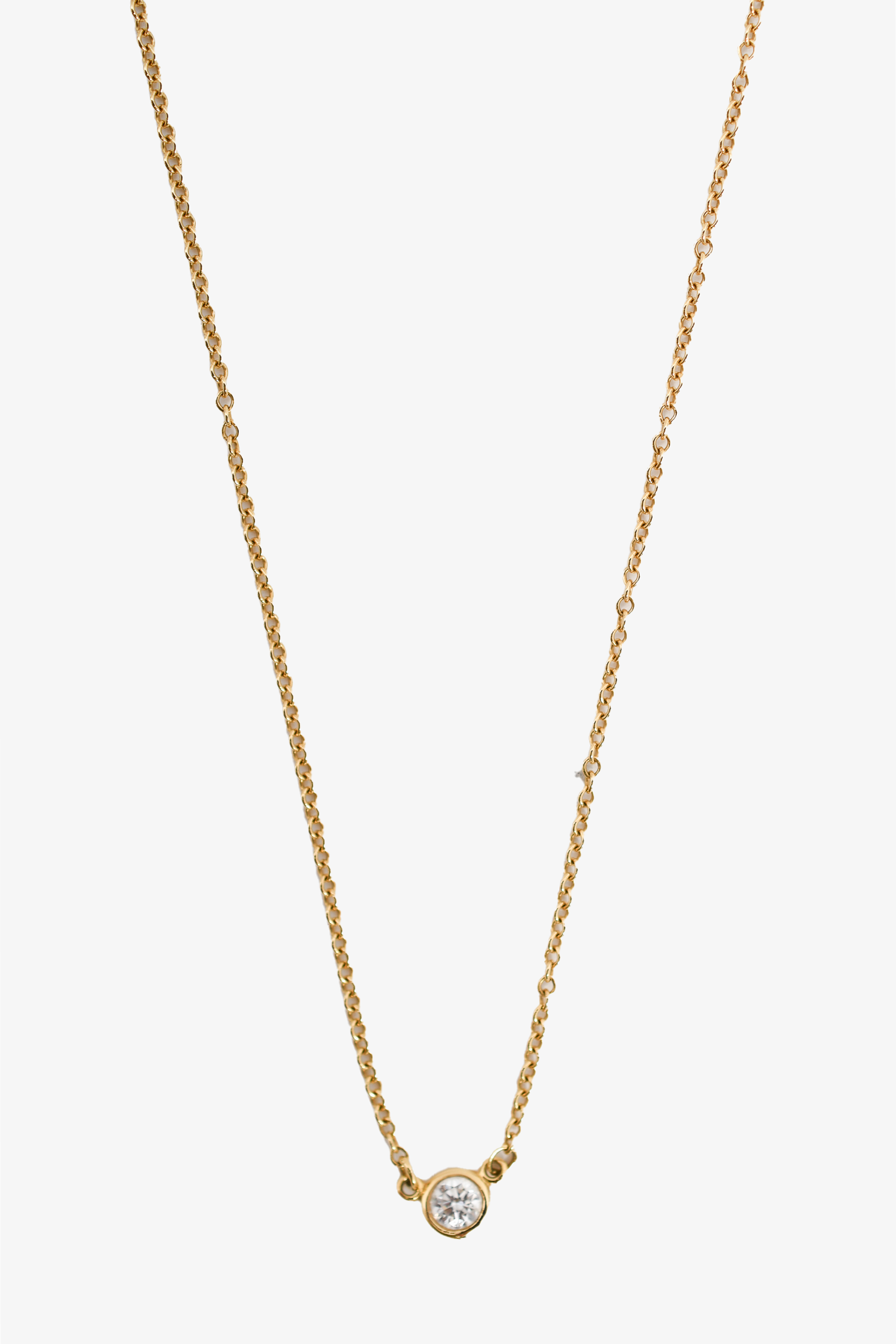 Tiffany & Co. 18K Yellow Gold 0.08cwt Diamond by the Yard Necklace