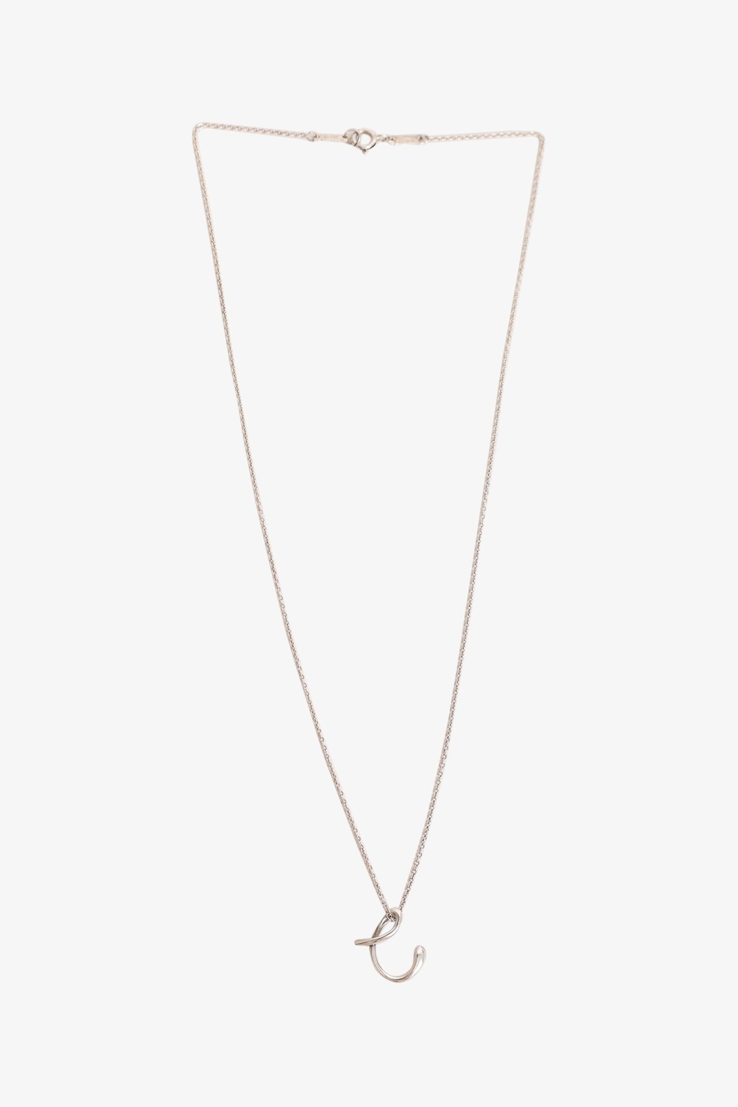 Tiffany & Co Elsa Perretti Sterling Silver Letter Necklace