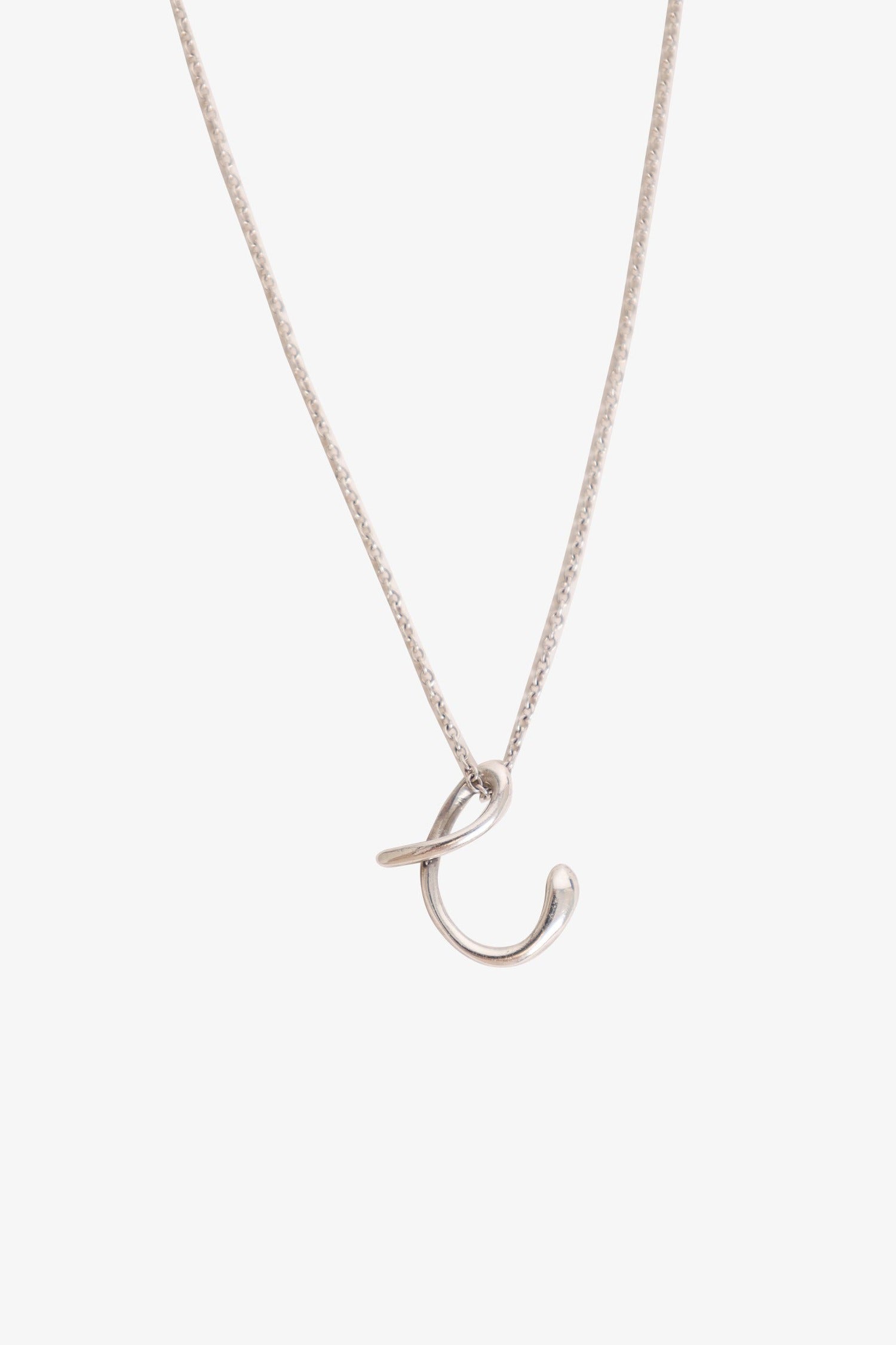 Tiffany & Co Elsa Perretti Sterling Silver Letter Necklace