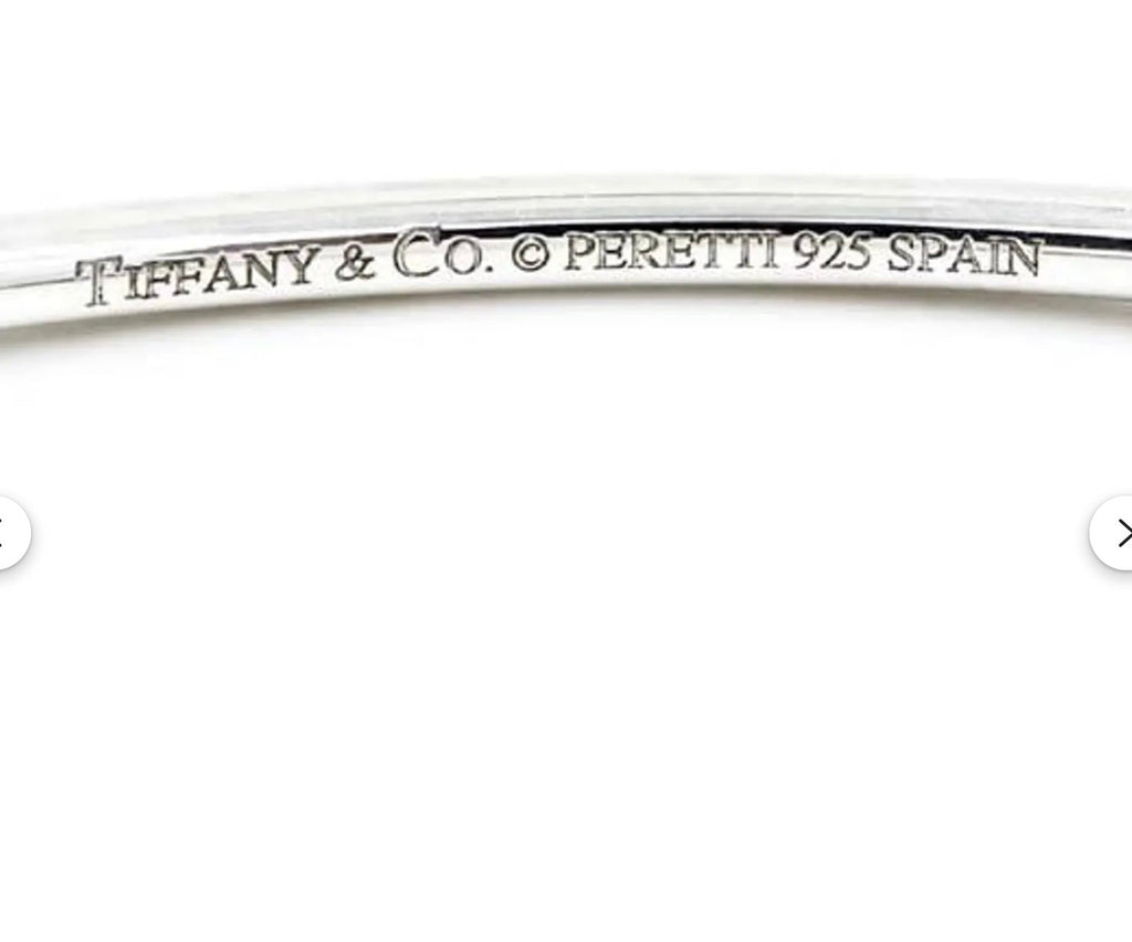 TIFFANY & CO. ELSA PERETTI STERLING SILVER 925 DOUBLE OPEN HEART BRACELET