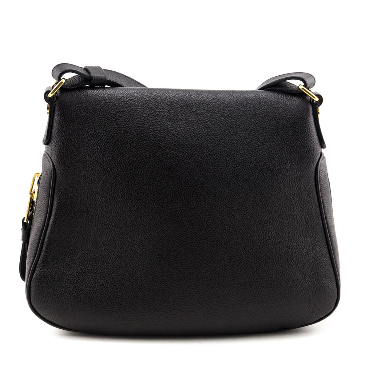 Tom Ford Black Grained Calfskin Medium Jennifer Crossbody Bag