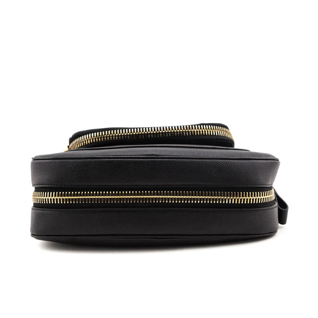 Tom Ford Black Grained Calfskin Medium Jennifer Crossbody Bag