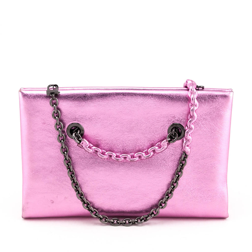 Tom Ford Metallic Pink Chain Convertible Clutch
