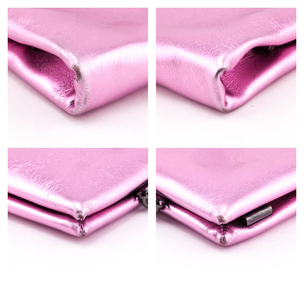 Tom Ford Metallic Pink Chain Convertible Clutch