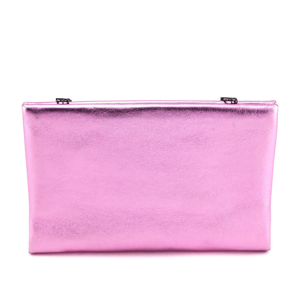 Tom Ford Metallic Pink Chain Convertible Clutch