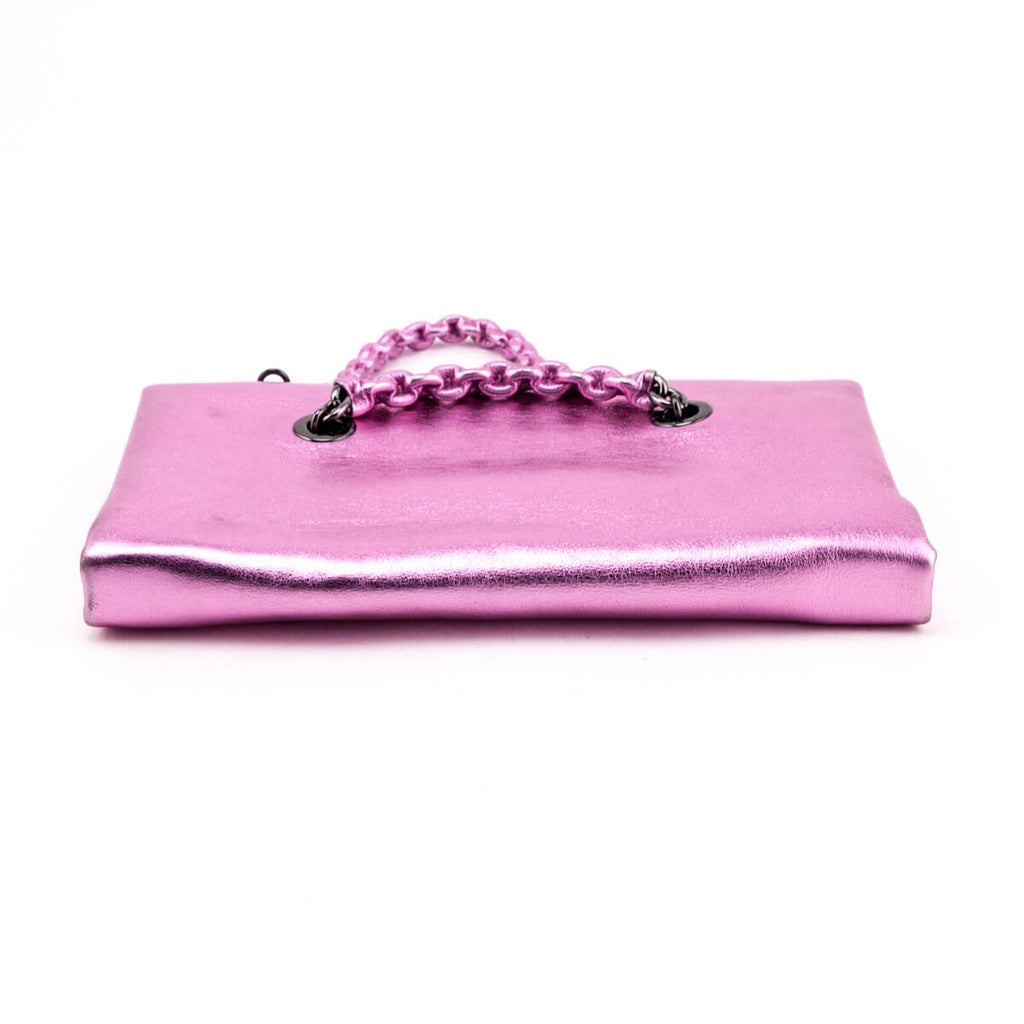 Tom Ford Metallic Pink Chain Convertible Clutch