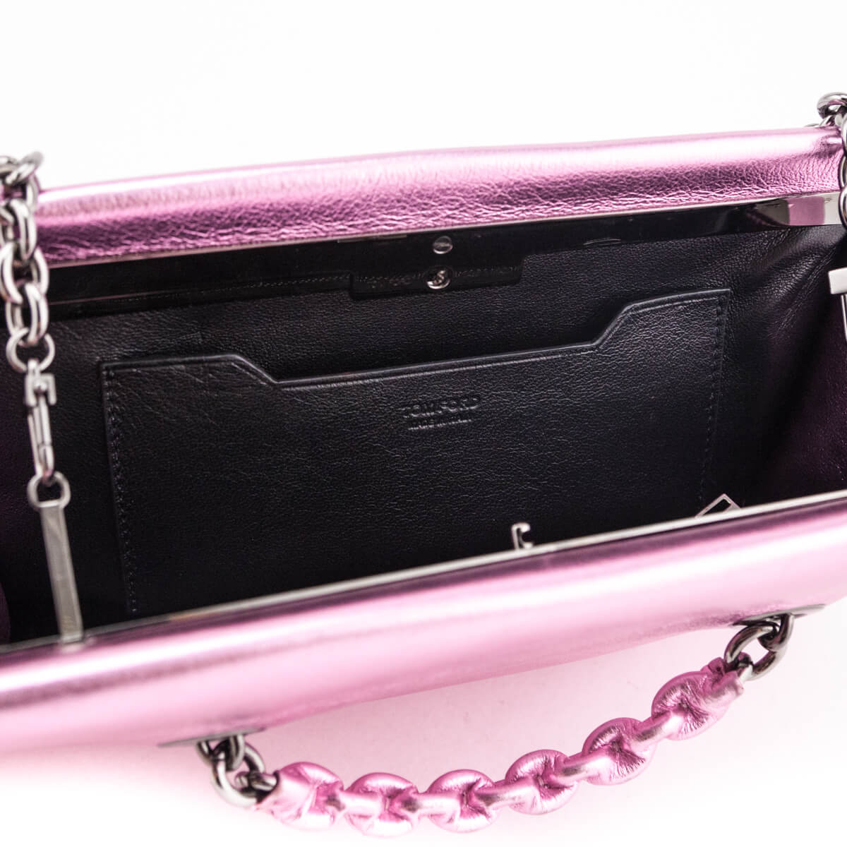 Tom Ford Metallic Pink Chain Convertible Clutch