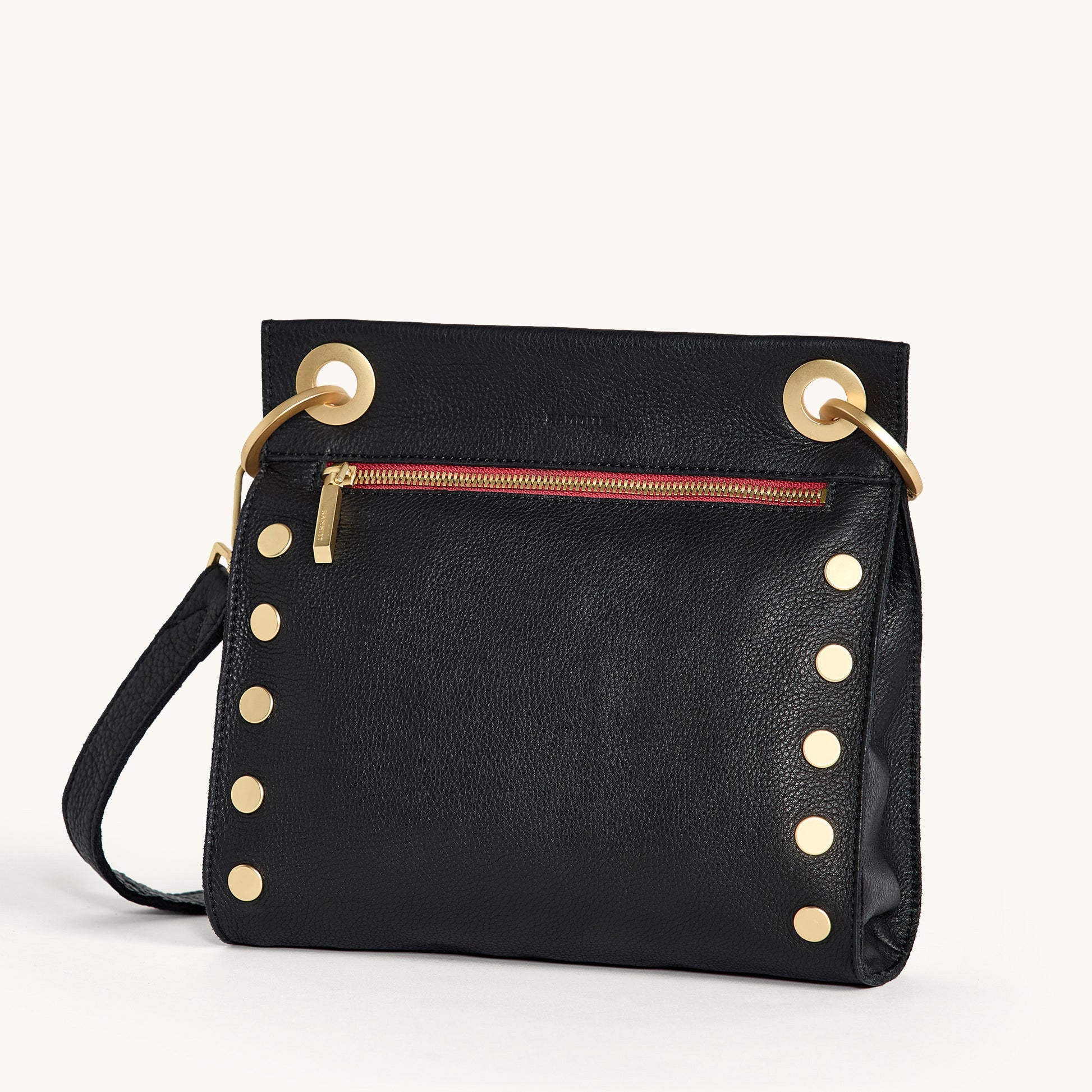 Tony | Black/Brushed Gold Red Zip | Med