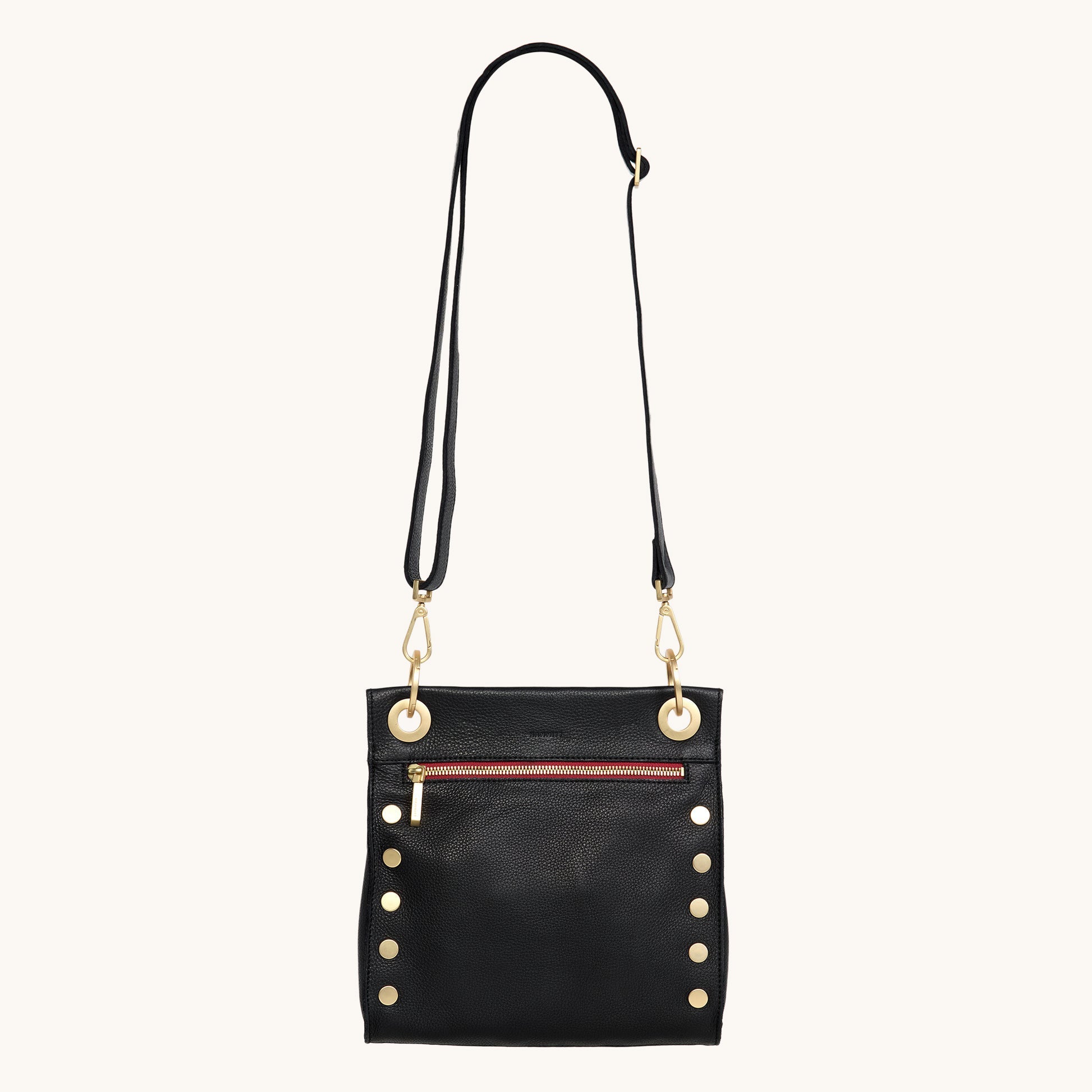 Tony | Black/Brushed Gold Red Zip | Med
