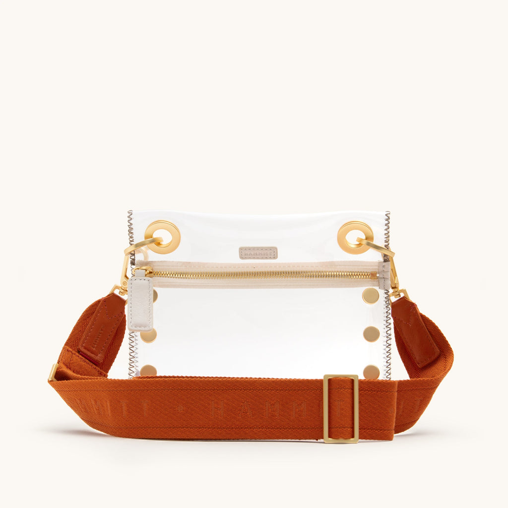 Webbing Crossbody Strap | Candlelight Orange/Brushed Gold
