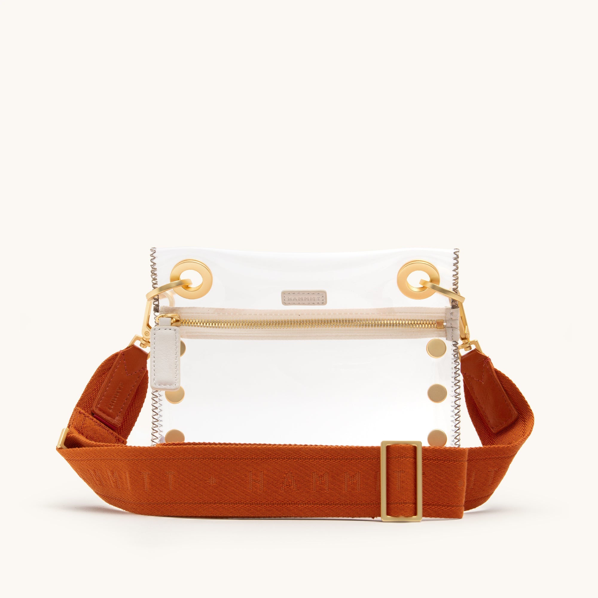 Webbing Crossbody Strap | Candlelight Orange/Brushed Gold